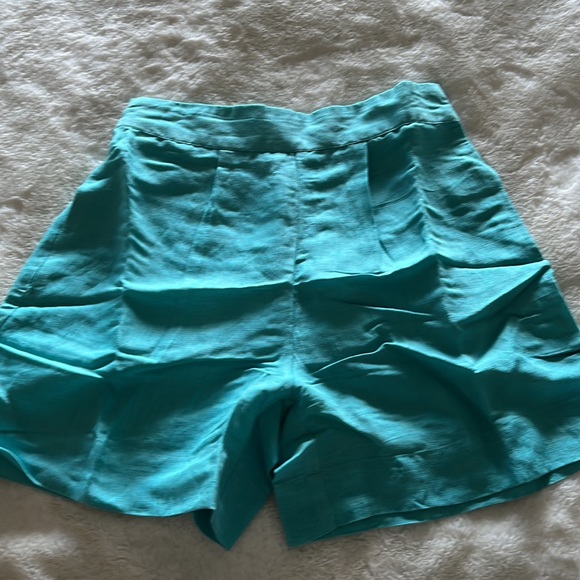 NWT Boston Proper Linen Short Fountain Blue, size XS - Picture 3 of 6